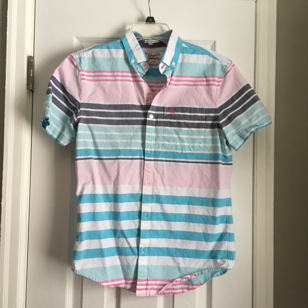 Penguin Heritage Slim Fit Short Sleeve Button Down